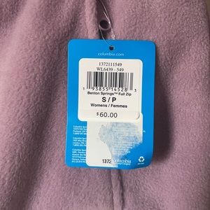 Columbia fleece zip up jacket brand new never worn